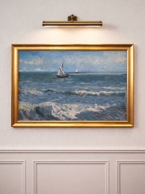 36x24” Vincent Van Gogh “seascape near Les Saintes-Marie’s-de-la-Mer”